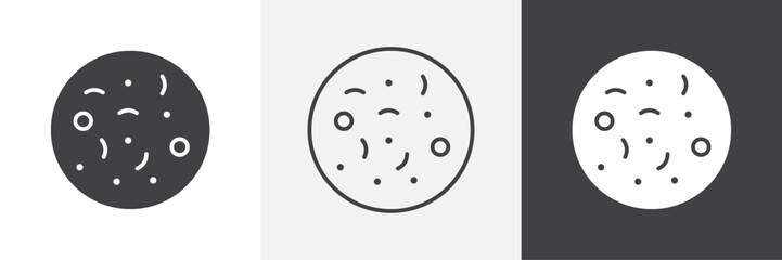 Microorganism icons graphics pack vectors.