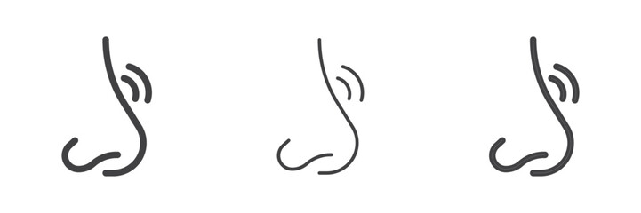 Nose pain icons graphics pack vectors.