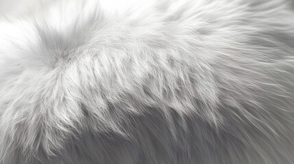 Obraz premium Detailed close-up of soft, fluffy white animal fur, showcasing its delicate texture and abstract patterns, perfect for backgrounds.