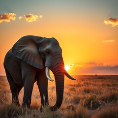 Obraz premium wild african elephant