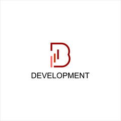 Obraz premium Geometric B monogram logo with upward arrow symbolizing financial growth, wealth, and business development in modern vector design