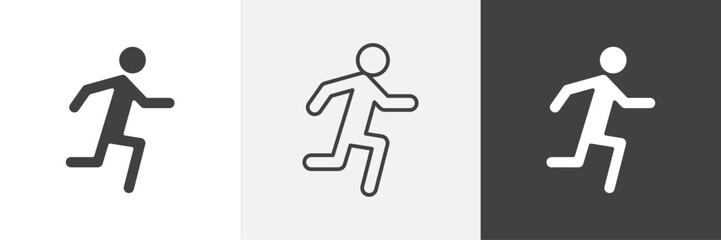 Running icons graphics pack vectors.