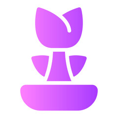 potted plant gradient icon