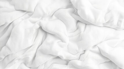 Obraz premium Smooth and Wrinkled White Fabric Texture for Background Element