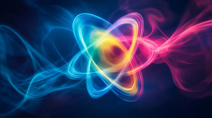 A vibrant representation of atomic energy symbolizing innovation and discovery in the realm of science and technology.