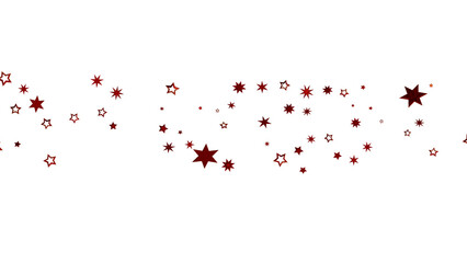 Red Stars Scattered on White