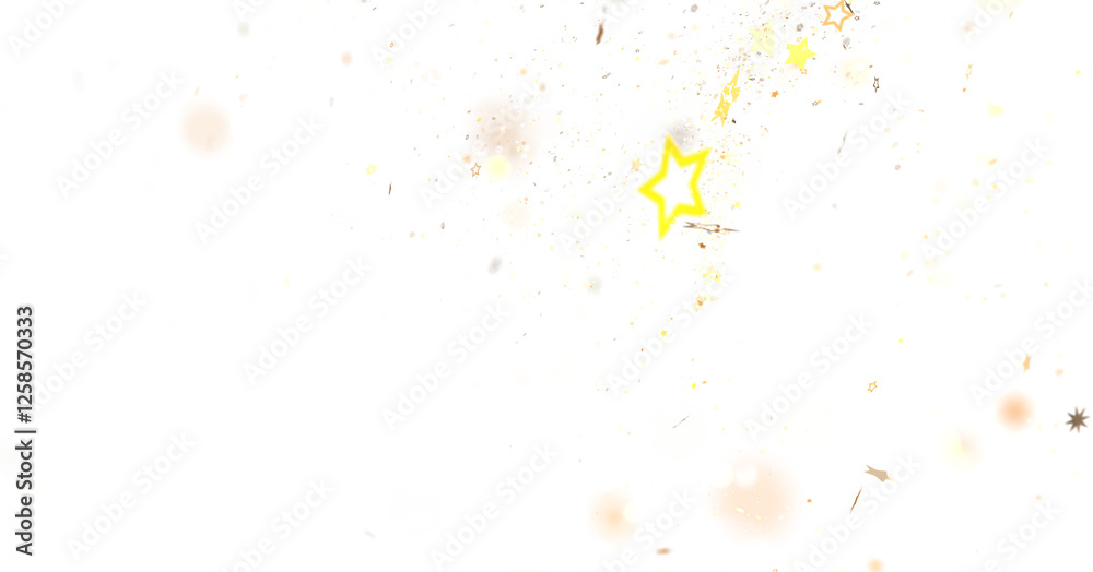 Poster abstract art with golden and red dots