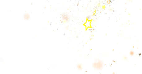 Abstract Art with Golden and Red Dots