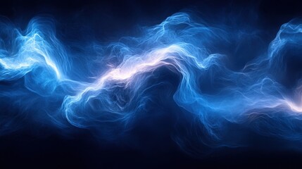 Obraz premium Blue smoke wallpaper with abstract design for backgrounds and digital art use