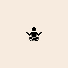 Yoga Man icon flat vector design. 
