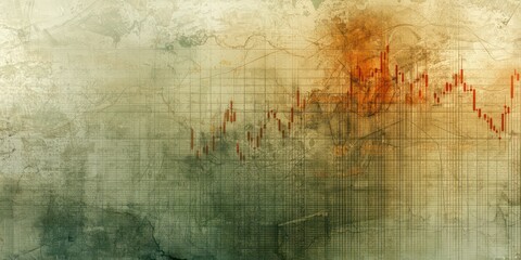 A subtle abstract background with faint currency symbols and stock market graphs.