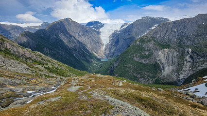 View to Briksdalsbreen, Norway