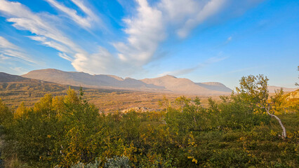 Autumn landscape in the mountains, Norway.