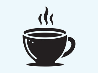 Simple Black Silhouette of a Cup