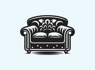 Silhouette of a Lounge Sofa