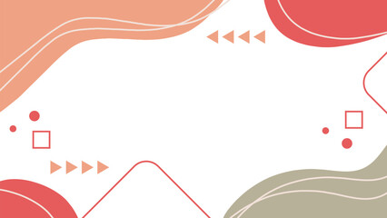 
Minimalist red Background with Geometric and Organic Elements
