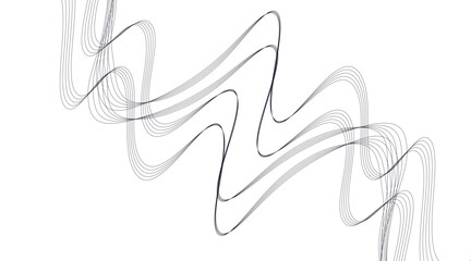 Thin wavy line abstract background. Abstract black lines wave curve motion on white, Curve wave seamless pattern.