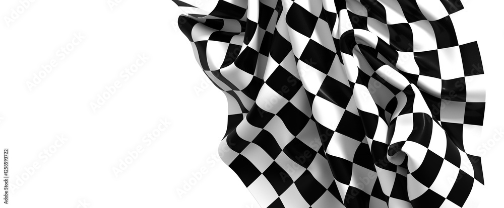 Aufkleber black and white checkered abstract background. race background with space for text. racing flag