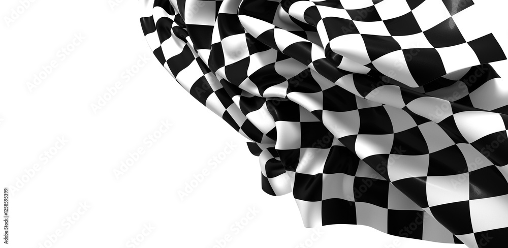 Poster black and white checkered abstract background. race background with space for text. racing flag