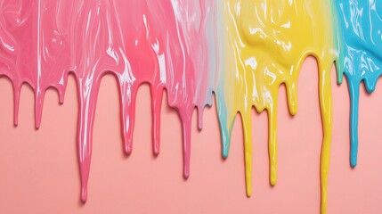 A dripping paint effect creating an abstract illusion of melting reality.