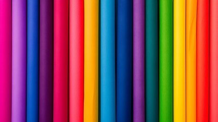 Obraz premium Vibrant Rainbow Crayon Tubes