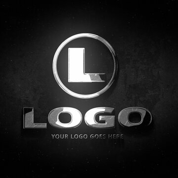 Chrome Logo Reveal Square Stories Opener for Social Media