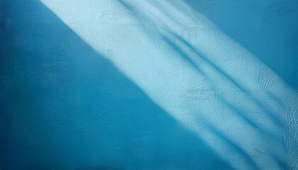 summary light blue background for product presentation light and shadow on plaster wall