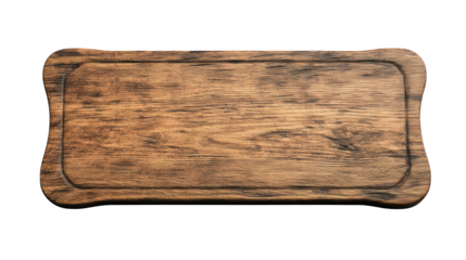 wooden sign board 3d render icon isolated on white background