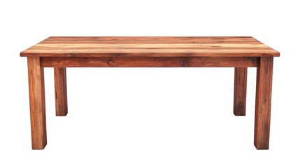 wooden table isolated on white background