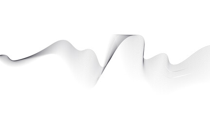 Thin wavy line abstract background. Abstract black lines wave curve motion on white, Curve wave seamless pattern.