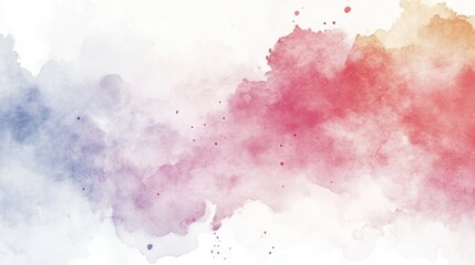 Obraz premium A vibrant watercolor splash blending red, blue, and orange hues, ideal for backgrounds, artistic projects, or creative designs.
