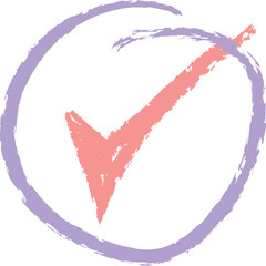 Check Mark Crayon Hand Drawn