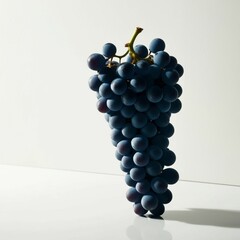 Grapes silhouette on white background