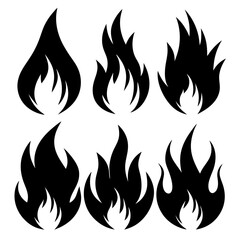 fire flames set