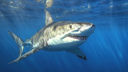 Shark Underwater Closeup