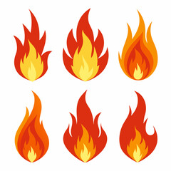 fire flames set