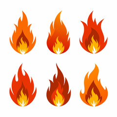 fire flames set