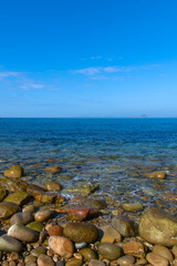 pebble beach and sea