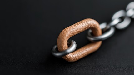 Obraz premium Metal Chain Link, Close-up