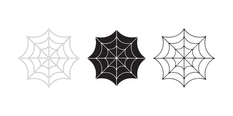 Spider Web Silhouette Vector Set