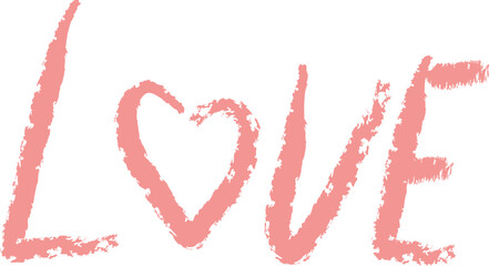 Love Lettering Crayon Hand Drawn