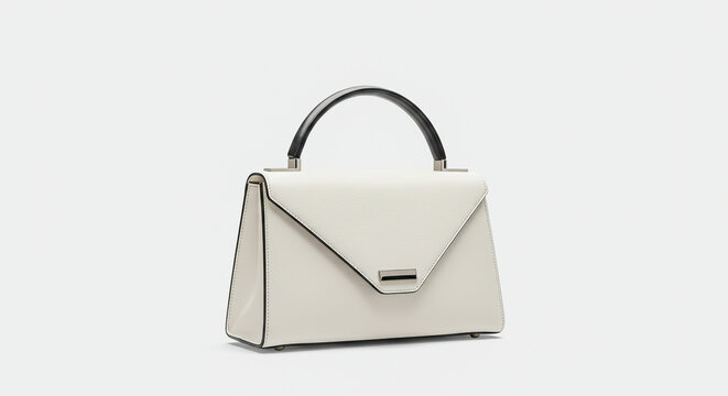 Modern stylish adies bag white background