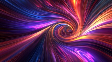 Fototapeta premium Abstract swirling vortex of vibrant colors.