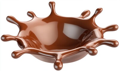 Chocolate splash, isolated on white, advertising food