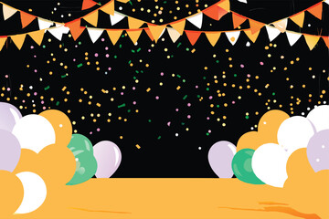 Design a vibrant party background featuring numerous colorful balloons of varying sizes and textures, creating a celebratory and joyful atmosphere.