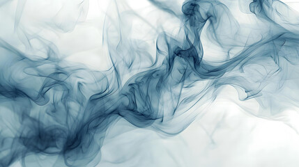 Fototapeta premium Abstract Swirling Blue Smoke Artistic Digital Painting Background Image