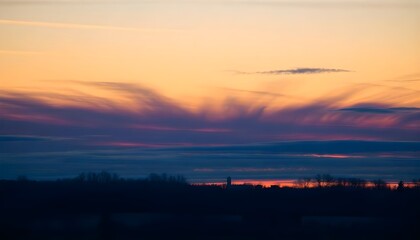 Naklejka premium sunset over the city