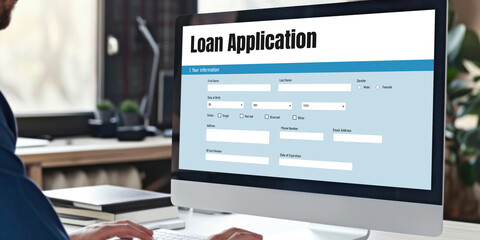 Online loan application form for brisk digital information collection on the internet network