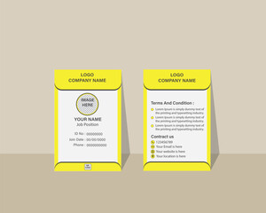 Print, ID card, Vector template for Print, Professional ID card, Identity Card, Creative Design, Customizable design for Print or digital use, Adobe Illustrator Vector file high-quality for Branding