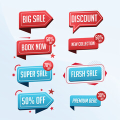 Modern discount and sale label collection design